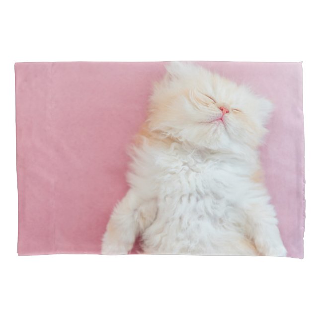 Funda De Cojín Cutest Baby Animals | Lovely Kitten Sleeping (Anverso)