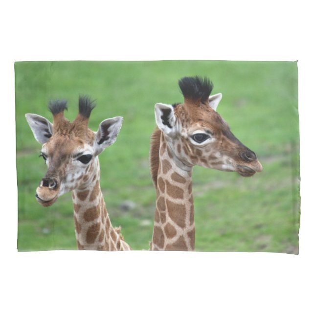 Funda De Cojín Cutest Baby Animals | Two Baby Giraffes (Anverso)
