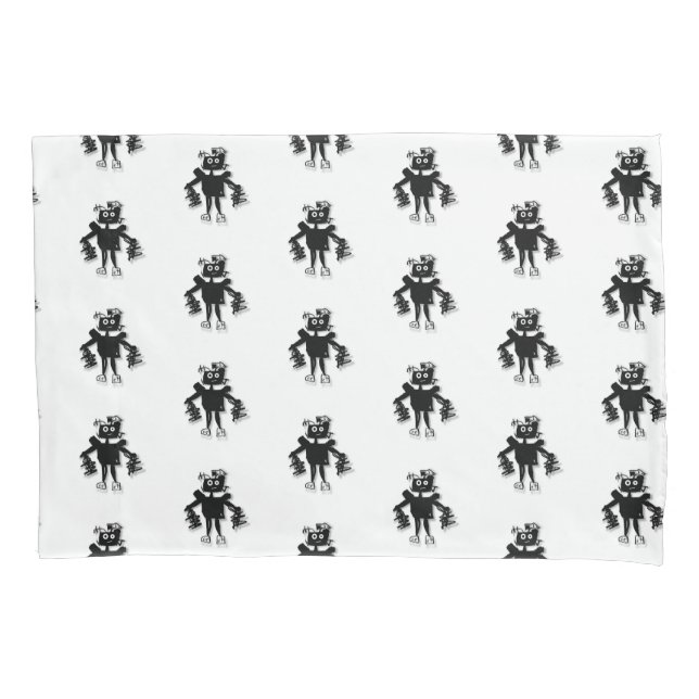 Funda De Cojín Cy=Borgs Robots Pillowcase (Anverso-izquierdo)