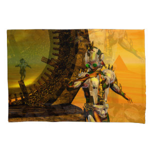 Funda De Cojín CYBORG TITAN,DESERT HYPERION Ciencia Ficción Scifi