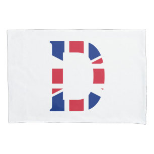 Funda De Cojín D Monograma sobrepuesto en el pcnt de la bandera d