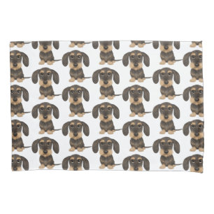 Funda De Cojín Dachshund de cabello alambrado  Perro Cute Teckel