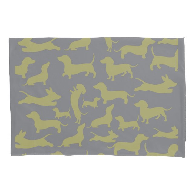 Funda De Cojín Dachshund simple moderno (Anverso)