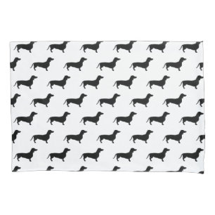 Funda De Cojín Dachshunds negros modernos