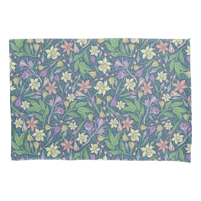 Funda De Cojín Daffodis Primavera Blooming Pillowcase (Anverso)