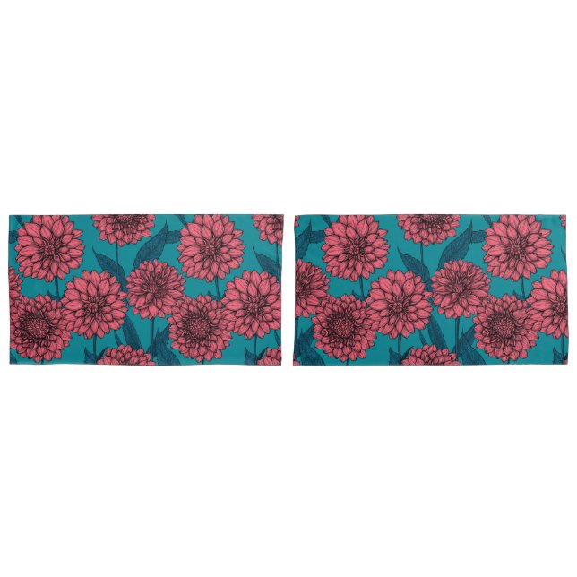 Funda De Cojín Dahlias (Anverso - Set)
