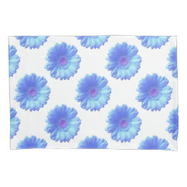 Funda De Cojín Daisy gerbera azul