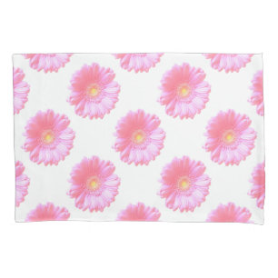 Funda De Cojín Daisy gerbera rosa claro
