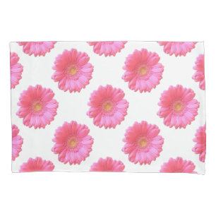 Funda De Cojín Daisy gerbera rosada