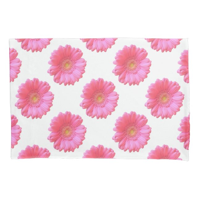 Funda De Cojín Daisy gerbera rosada (Anverso)