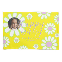 Funda De Cojín Daisy Simple Photo Yellow