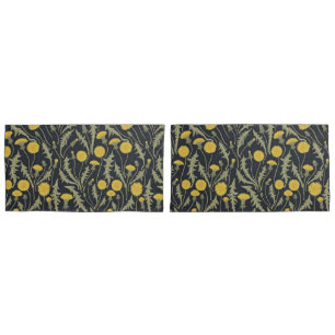 Funda De Cojín Dandelions, verde, amarillo y negro