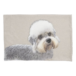 Funda De Cojín Dandie Dinmont Terrier Pintura Original De Perro