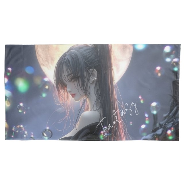 Funda De Cojín Dark fantasy girl / Aesthetic (Anverso)