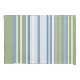 Funda De Cojín Dark Pastel Blue and Spring Rain Stripes