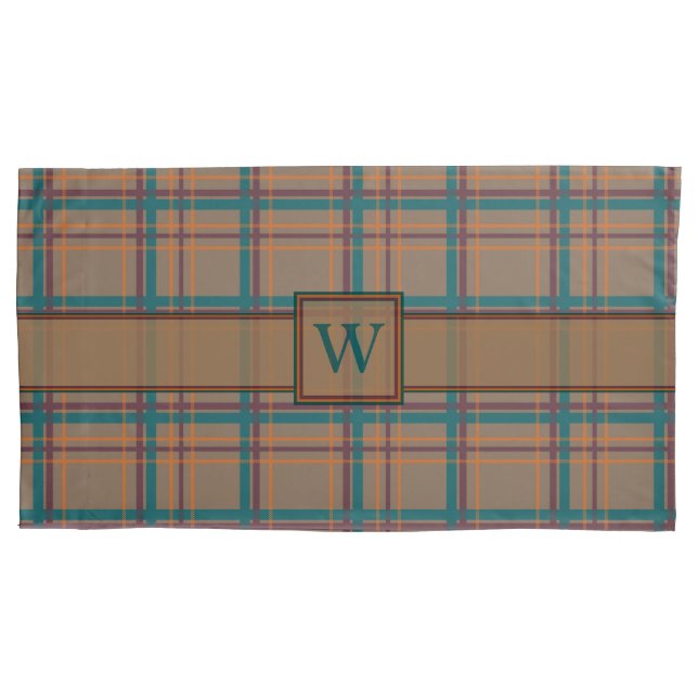 Funda de cojín de cuadros chic de otoño (Anverso)
