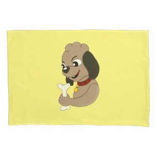 Funda de cojín de dibujo animado de perrito lindo