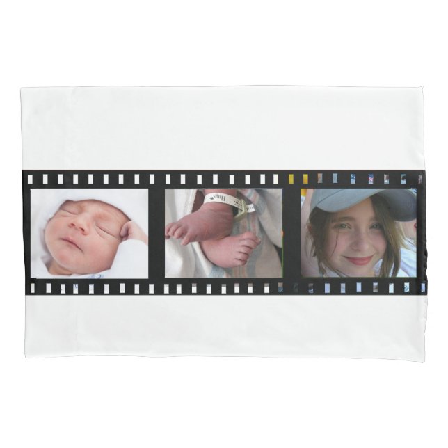 Funda de cojín de foto personalizada Tira de pelíc (Anverso)
