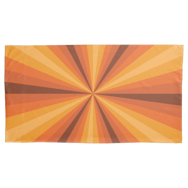 Funda de cojín de ilusión óptica naranja (Anverso)