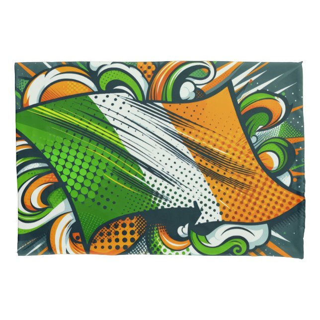 Funda de cojín de la bandera irlandesa (Anverso)