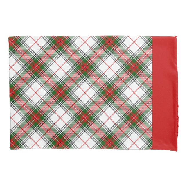 Funda De Cojín ~ de la tela escocesa del navidad personalizado (Anverso)
