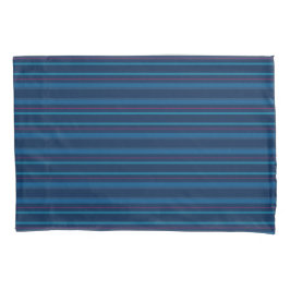 Funda de cojín de rayas de líneas azules marino Ná