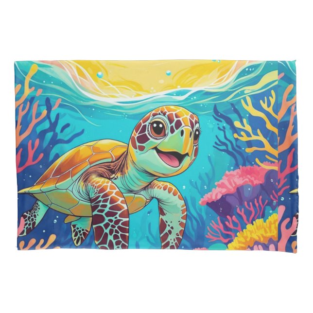 Funda de cojín de tortuga boho australiana | Solea (Anverso)
