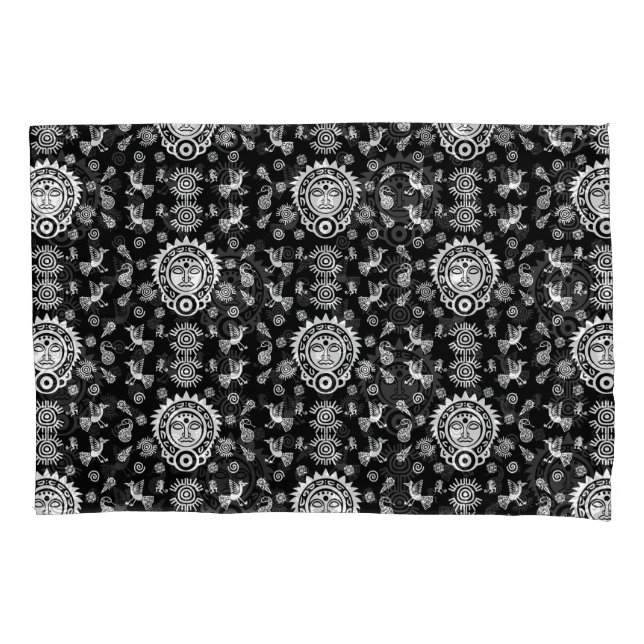 Funda De Cojín Decoración artística azteca mexicana en casa (Anverso-izquierdo)