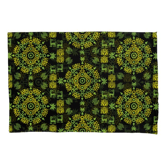 Funda De Cojín Decoración artística azteca mexicana en casa (Anverso-izquierdo)