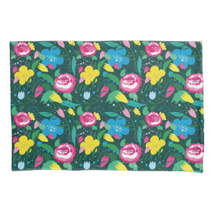 Funda De Cojín Decoración floral con ramo de colores.