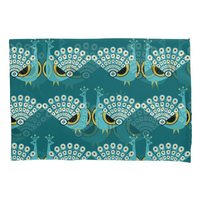 Funda De Cojín Decoración original de arte pavo real (Anverso-izquierdo)