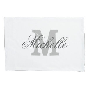 Funda de cojín decorativa con monograma elegante p