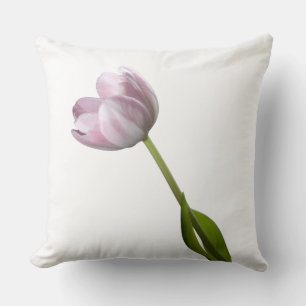 Funda de cojín decorativo con foto de tulipán rosa
