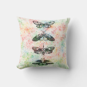 Funda de Cojín decorativo de mariposa retro