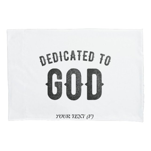 FUNDA DE COJÍN DEDICADO A DIOS PERSONALIZABLE GUAY TEXTO NEGRO (Anverso)