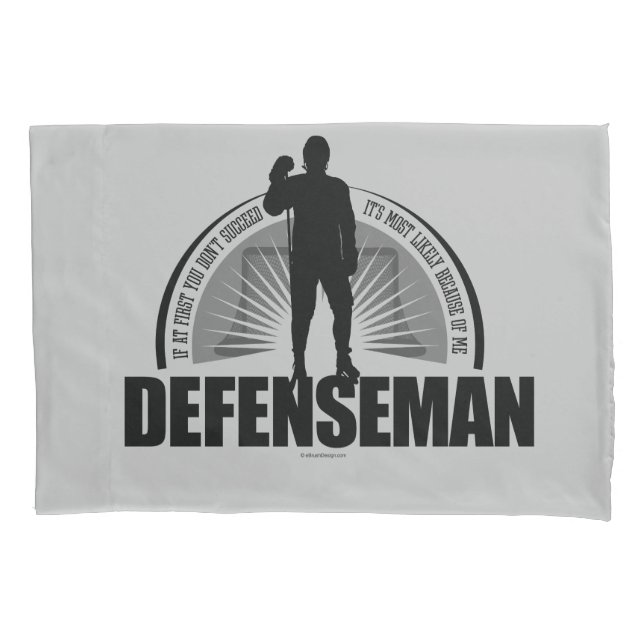 Funda De Cojín Defenseman de hockey (Anverso)