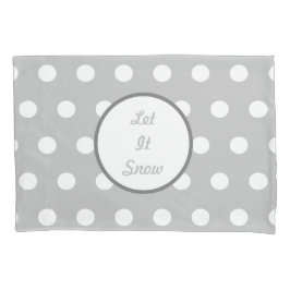 Funda De Cojín Dejar Que Nieva Las Almohadas (Gris Y Blanco)