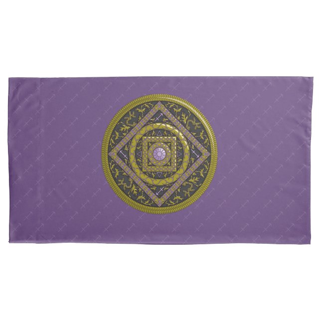 Funda de cojín del mandala de Sagitario (Anverso)