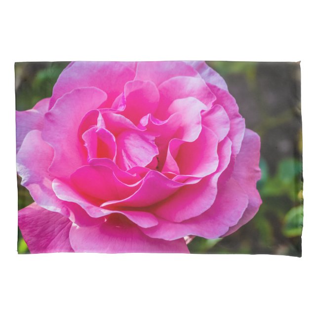 Funda De Cojín Delicada rosa. (Anverso)