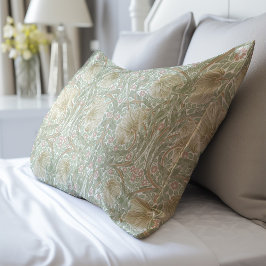 Funda De Cojín Delicado Patrón amarillo vintage verde sabio Morri