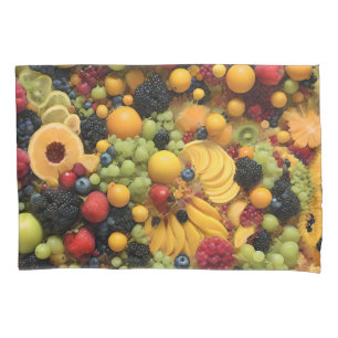 Funda De Cojín Delicia de Amantes de Frutas Bandeja Colorida,