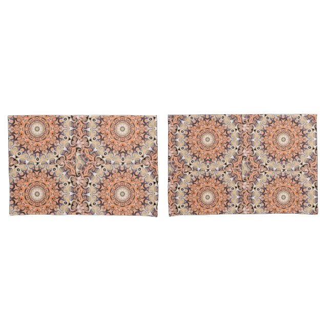 Funda De Cojín delicia naranja y blanca (Anverso - Set)