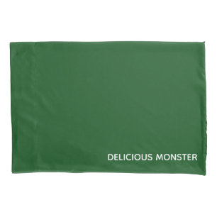 Funda De Cojín Delicioso nombre de color verde Monster