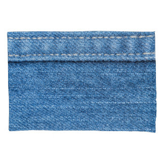Funda De Cojín Denim Blue: Textura clásica de jeans.