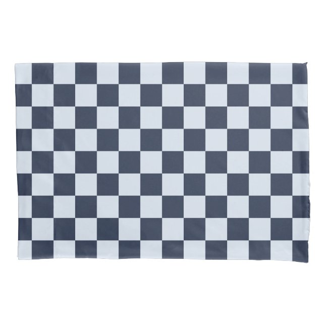 Funda De Cojín Denim rinse checkerboard pattern (Anverso-izquierdo)