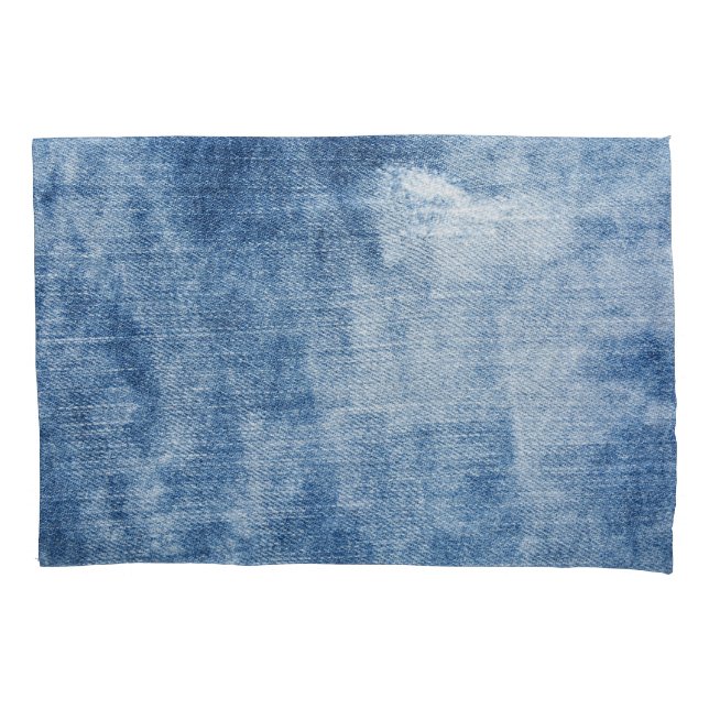Funda De Cojín Denim Texture: Agujeros rayados. (Anverso)