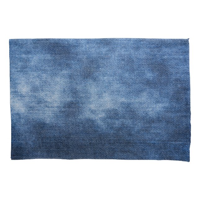 Funda De Cojín Denim Texture: fondo de tela trabajada (Anverso)