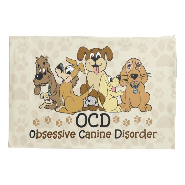 Funda De Cojín Desorden canino obsesivo de OCD (Reverso)