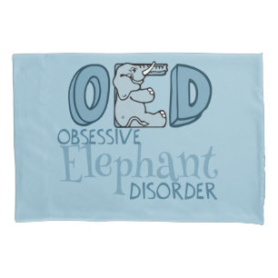Funda De Cojín Desorden obsesivo del elefante