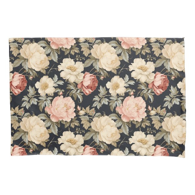 Funda De Cojín Desplazamientos con rosas estilo victoriano (Anverso-izquierdo)